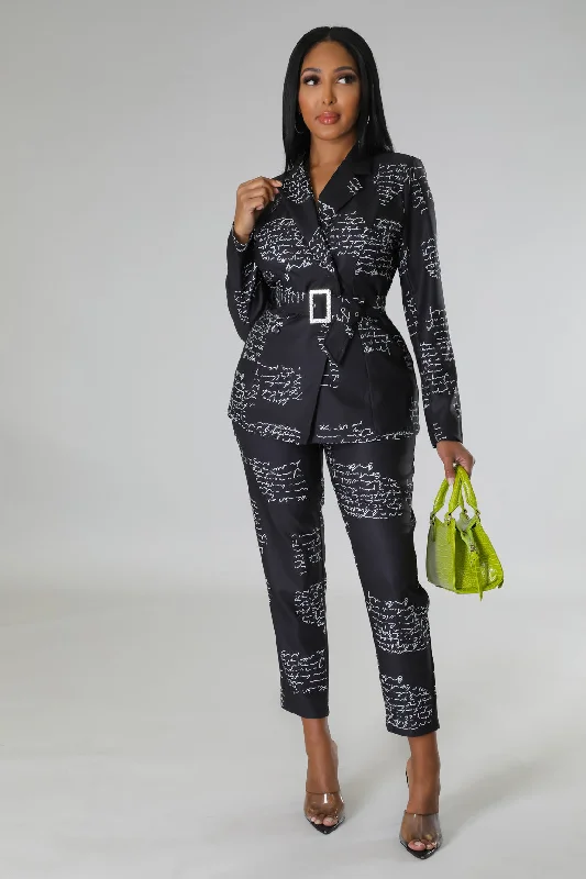 Artistic Temperament Written Affirmation Pant Set