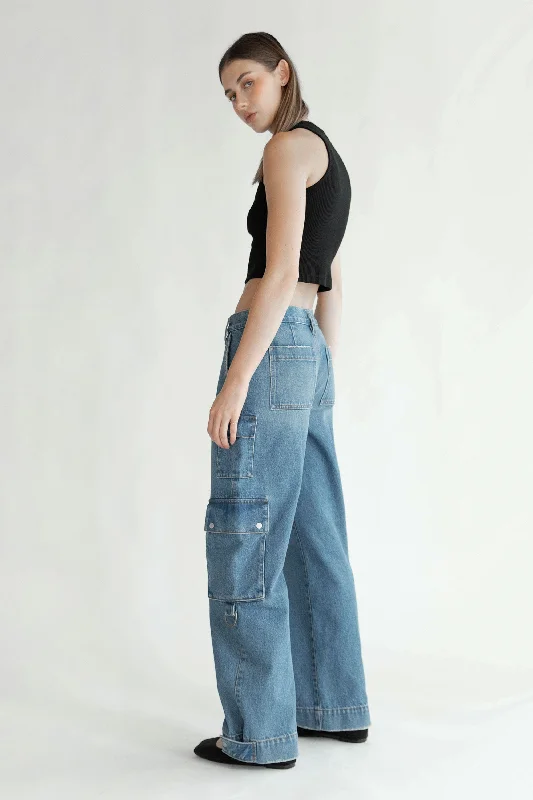 Cozy Knits OAK 02 RELAXED MID-RISE CARGO JEAN