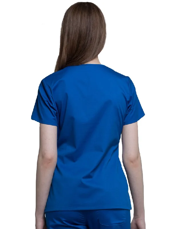 Body Design Cherokee Tooniforms Women's V-Neck Little Mermaid Print Scrub Top Xx-Large Print