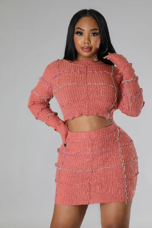 All-Day Wear Fall Flirt Skirt Set