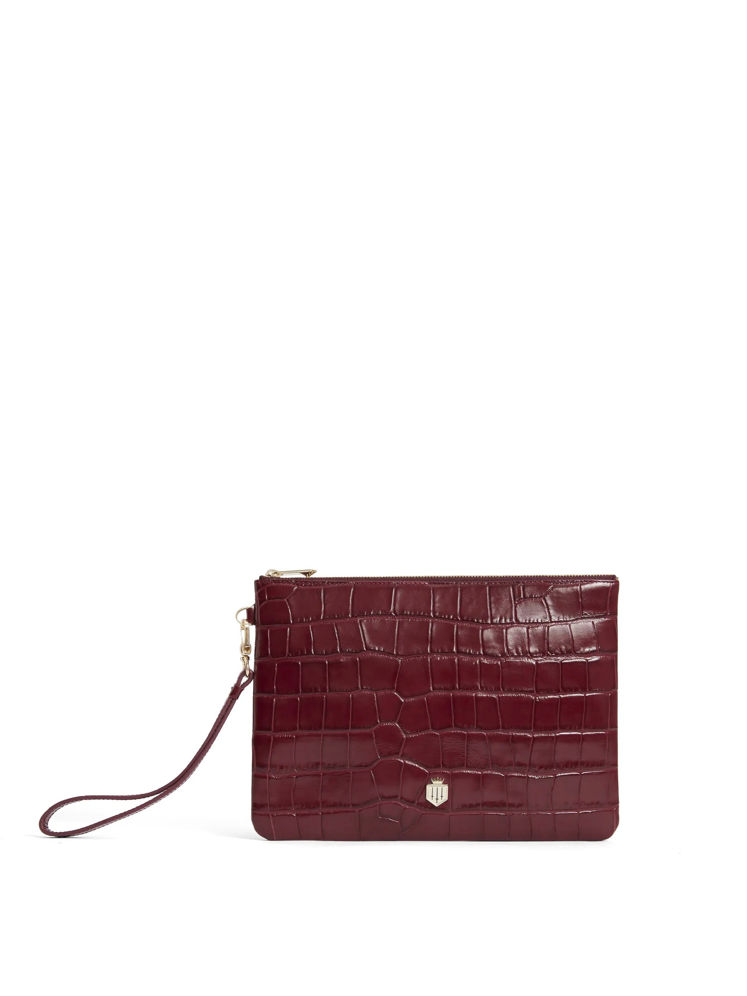 End Of The Year Highbury Clutch - Ruby Croc