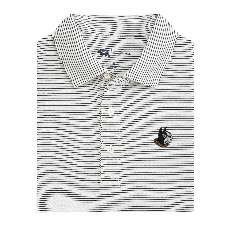 Breathable Comfort Wofford Birdie Stripe Performance Polo