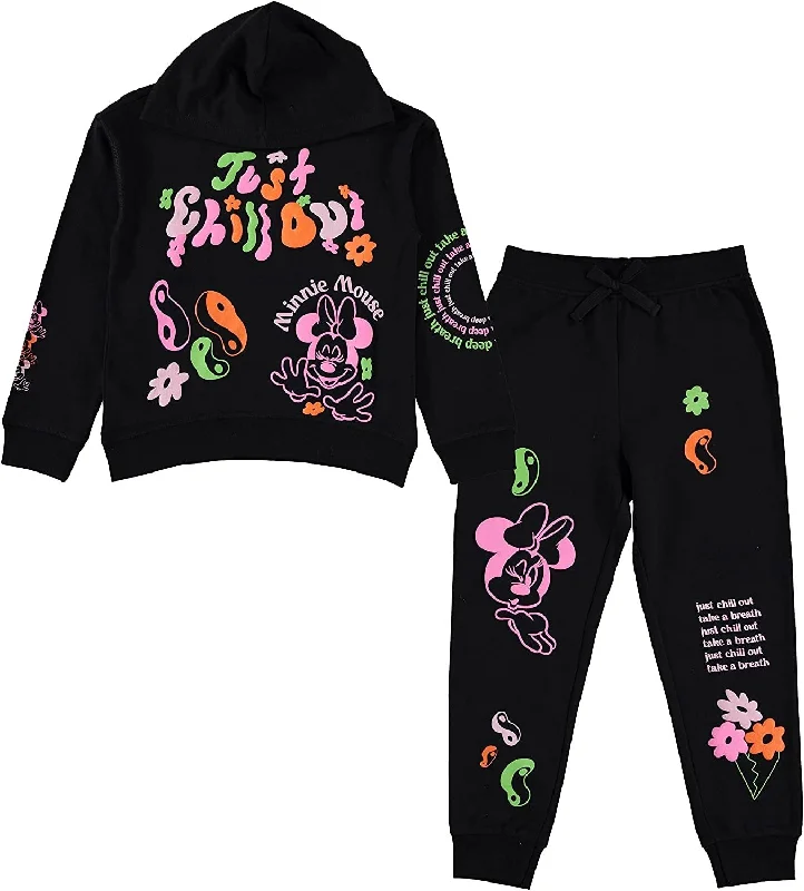 Comfortable Chic Disney Girls Minnie Mouse Hoodie and Jogger Clothing Set - Sizes 4-16 Comfortable Chic Disney Girls Minnie Mouse Hoodie and Jogger Clothing Set - Sizes 4-16