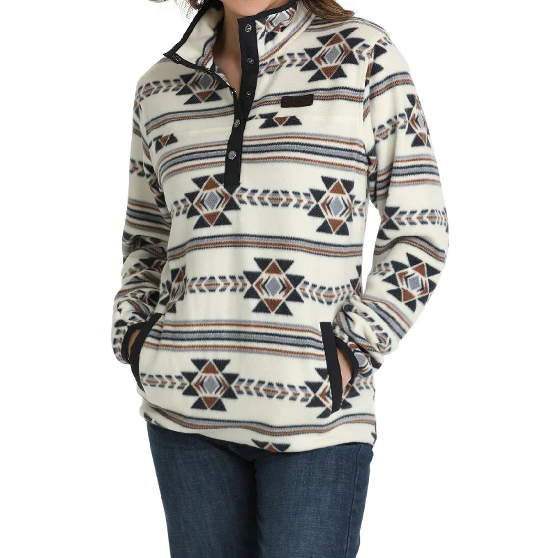 New Autumn And Winter Styles Cinch Women's Cream Aztec Fleece Jacket
