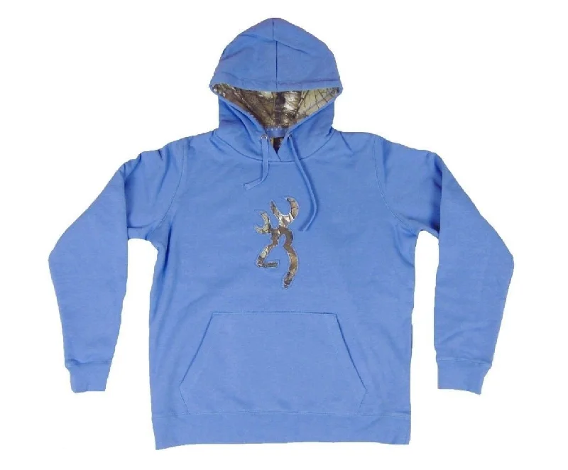 Casual Elegance Browning Women's Buckmark Realtree Xtra Camo Hoodie Sweatshirt, Cornflower