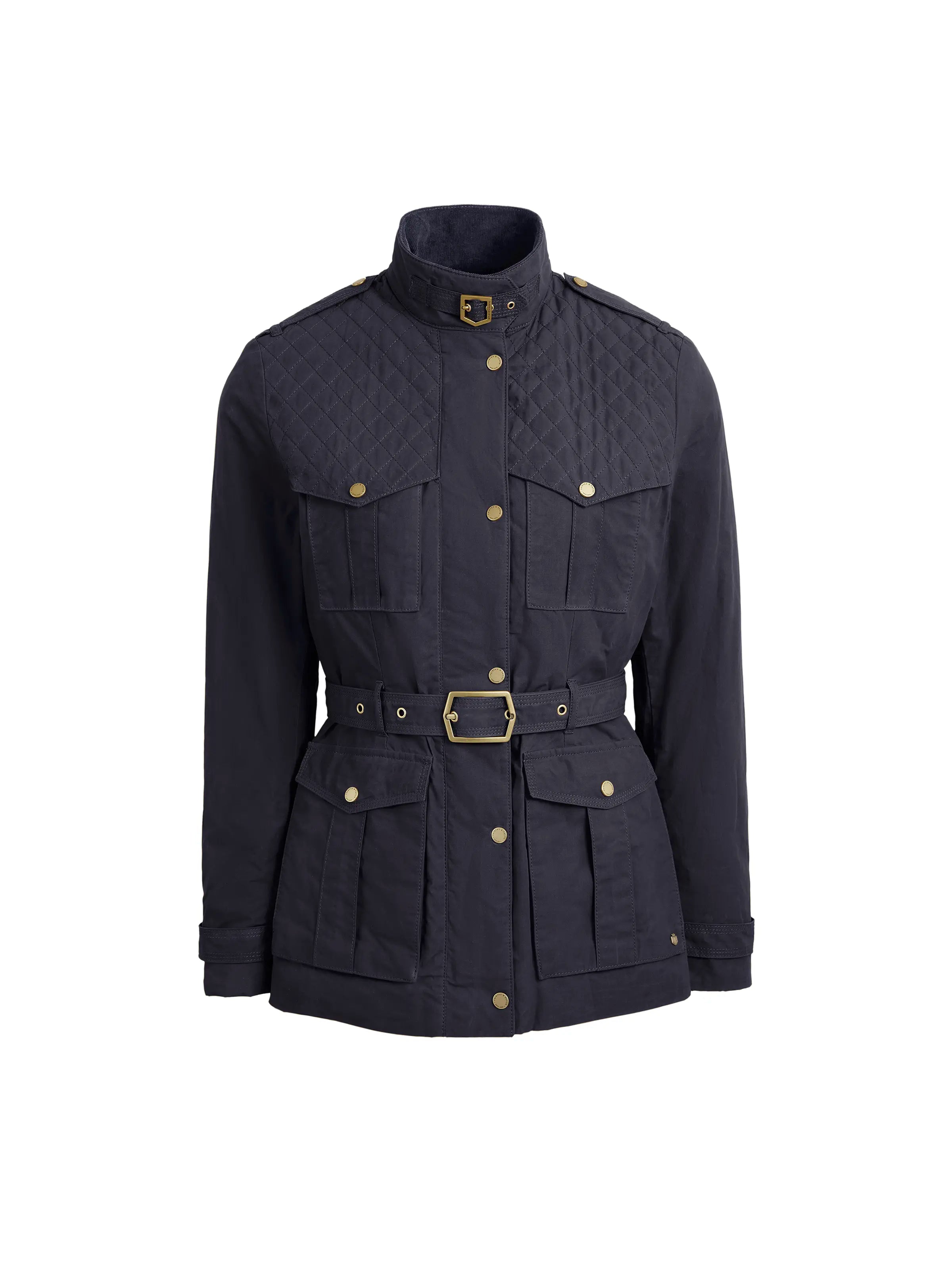 Personalized Wear Ivy Quilted Wax Jacket - Navy