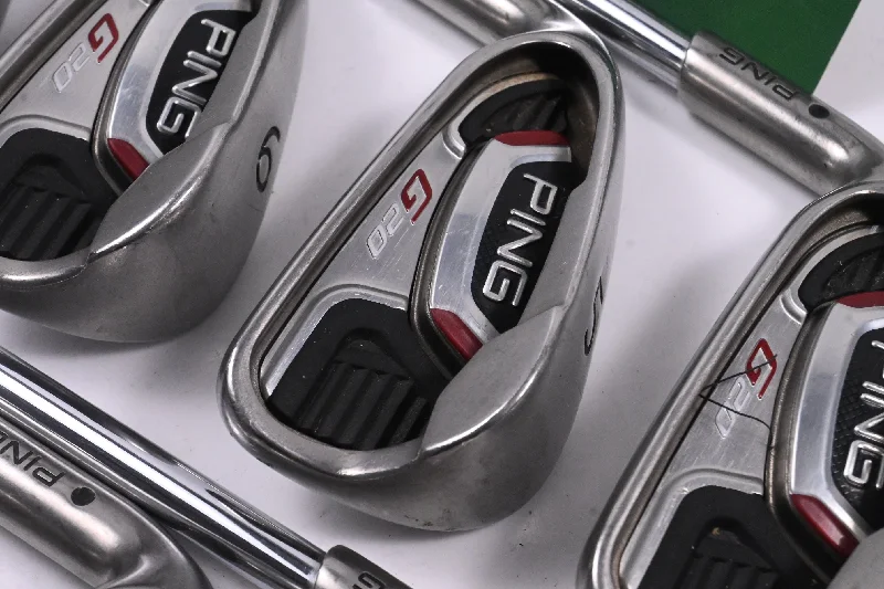 Effortless Looks Left Hand Ping G20 Irons / 4-PW+SW / Black Dot / Regular Flex Ping CFS Shafts Effortless Looks Left Hand Ping G20 Irons / 4-PW+SW / Black Dot / Regular Flex Ping CFS Shafts