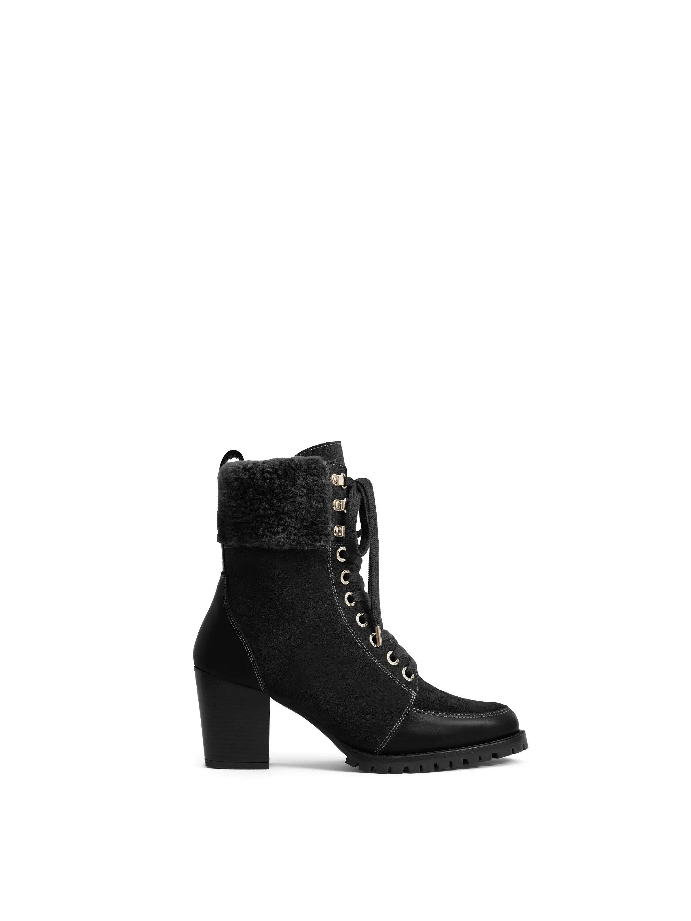 Relaxed Fit Heeled Uxbridge - Black Suede