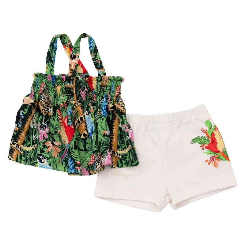Comfortable Fashion Kenzo-BG-DARK GREY-SHORTS+TUNIC SET-K08034-65