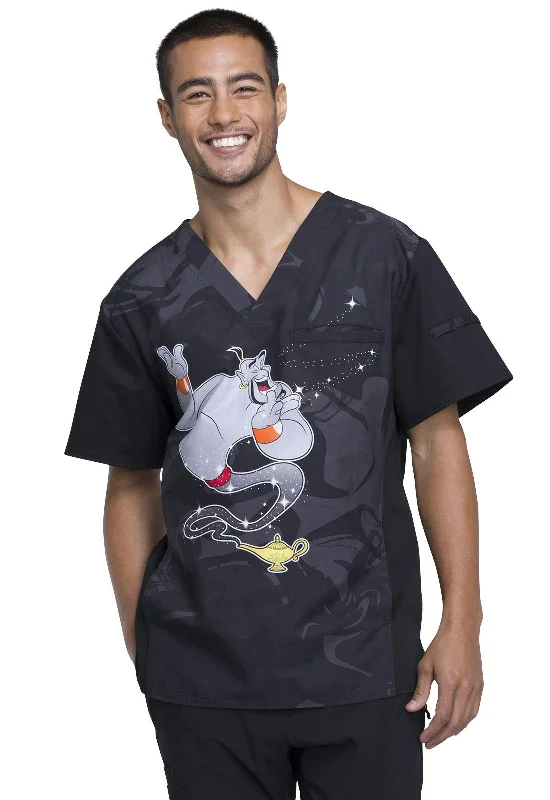 College Style Tooniforms Men Scrubs Top V-Neck TF700, XS, Three Wishes