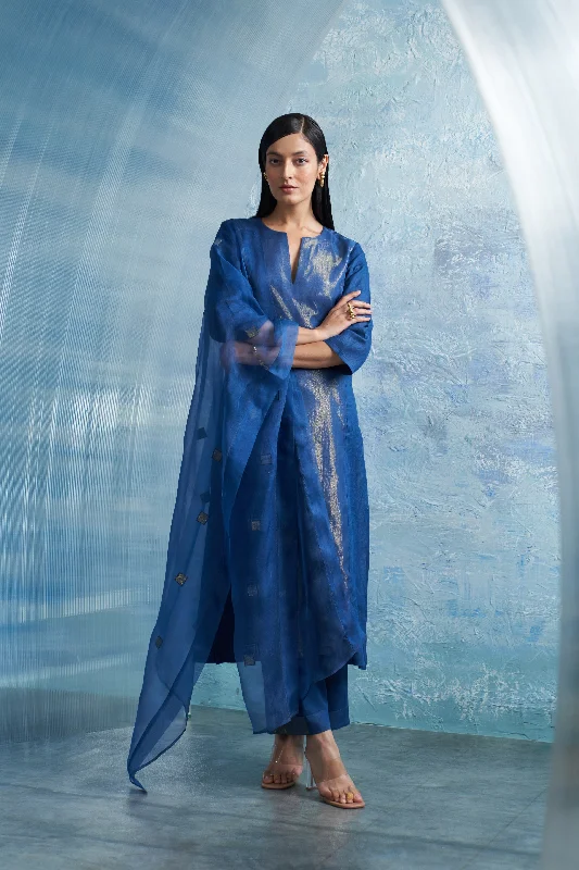 Breezy Comfort Aura Royal Blue Kurta Set