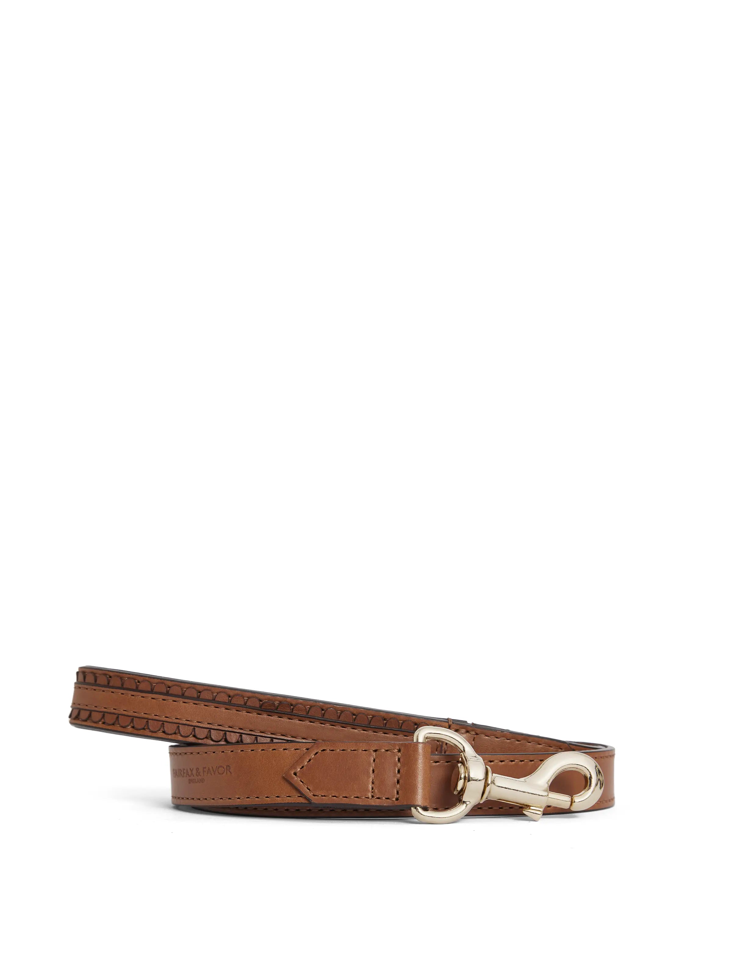 Fashion Touch Signature Bakewell Dog Lead - Tan Leather