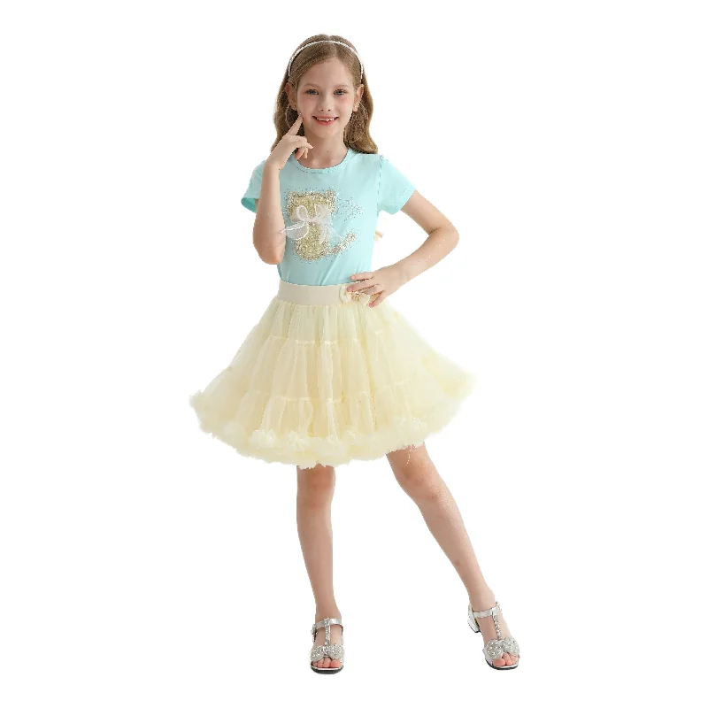 Personalized Outfit Multicolor Piper Cat Skirt Outfit