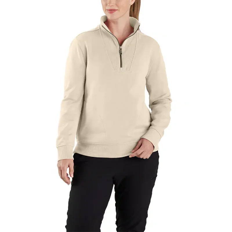 Versatile Comfort Wear Women's Tencel Fiber Series Relaxed Fit Half-Zip Sweatshirt 106451