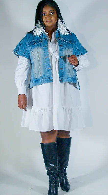 Comfortable Jeans "Side Wayz” Denim Cape Jacket
