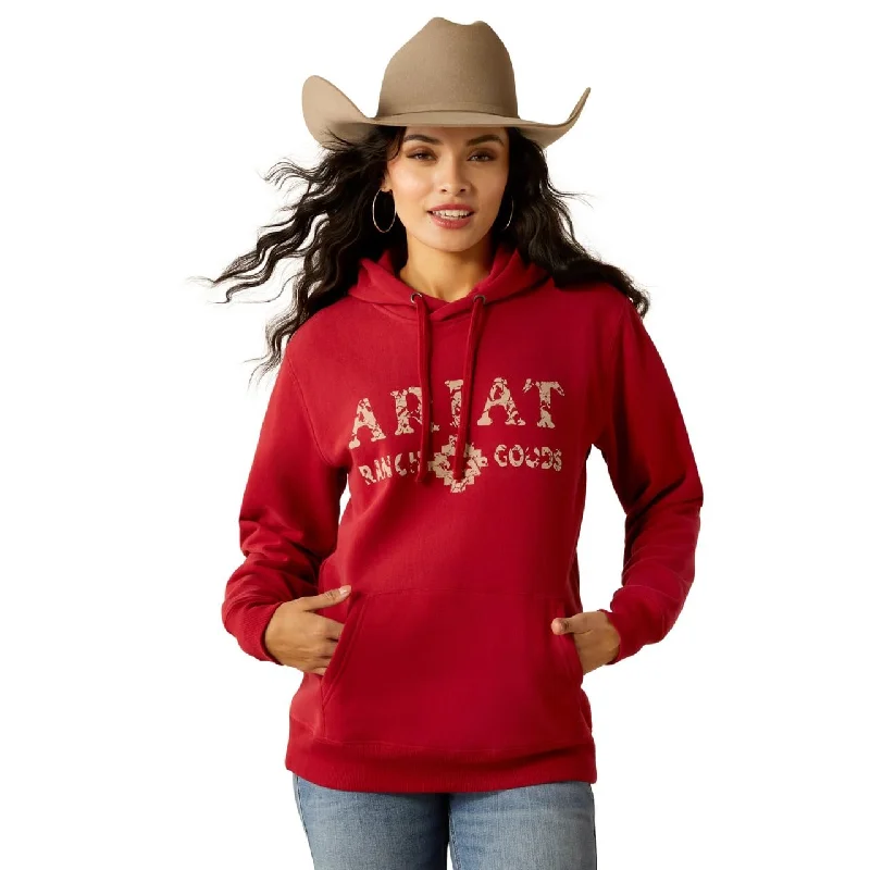 Goddess Outfit Ariat Women's Real Beef Cow Hoodie, Rio Red