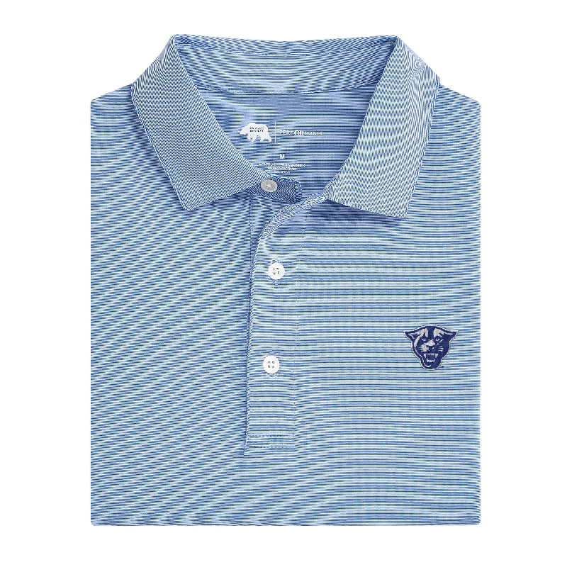 Fashion Comfort Hairline Stripe GA State Performance Polo