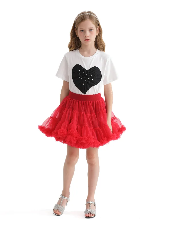 Stylish Wear Multicolor Avalon Heart Skirt Outfit