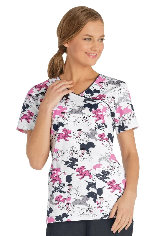 British Style Cherokee Uniforms Cherokee Unisex V-neck Top, Raspberry; 4XL