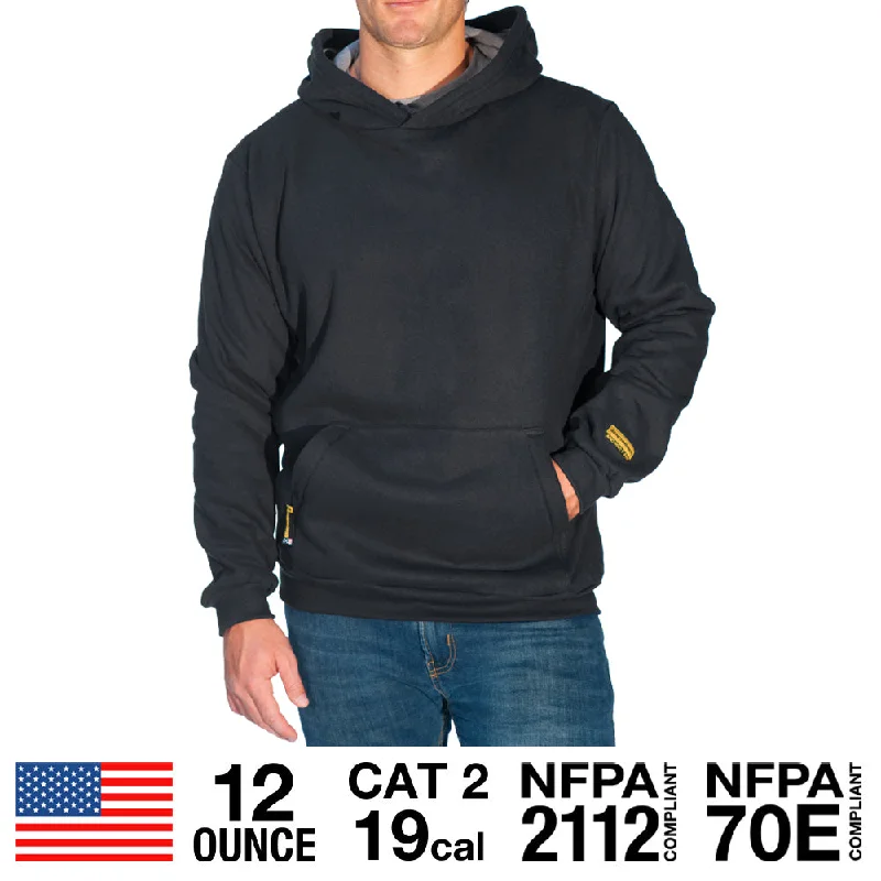Fresh And Natural Black FR Hooded Pullover
