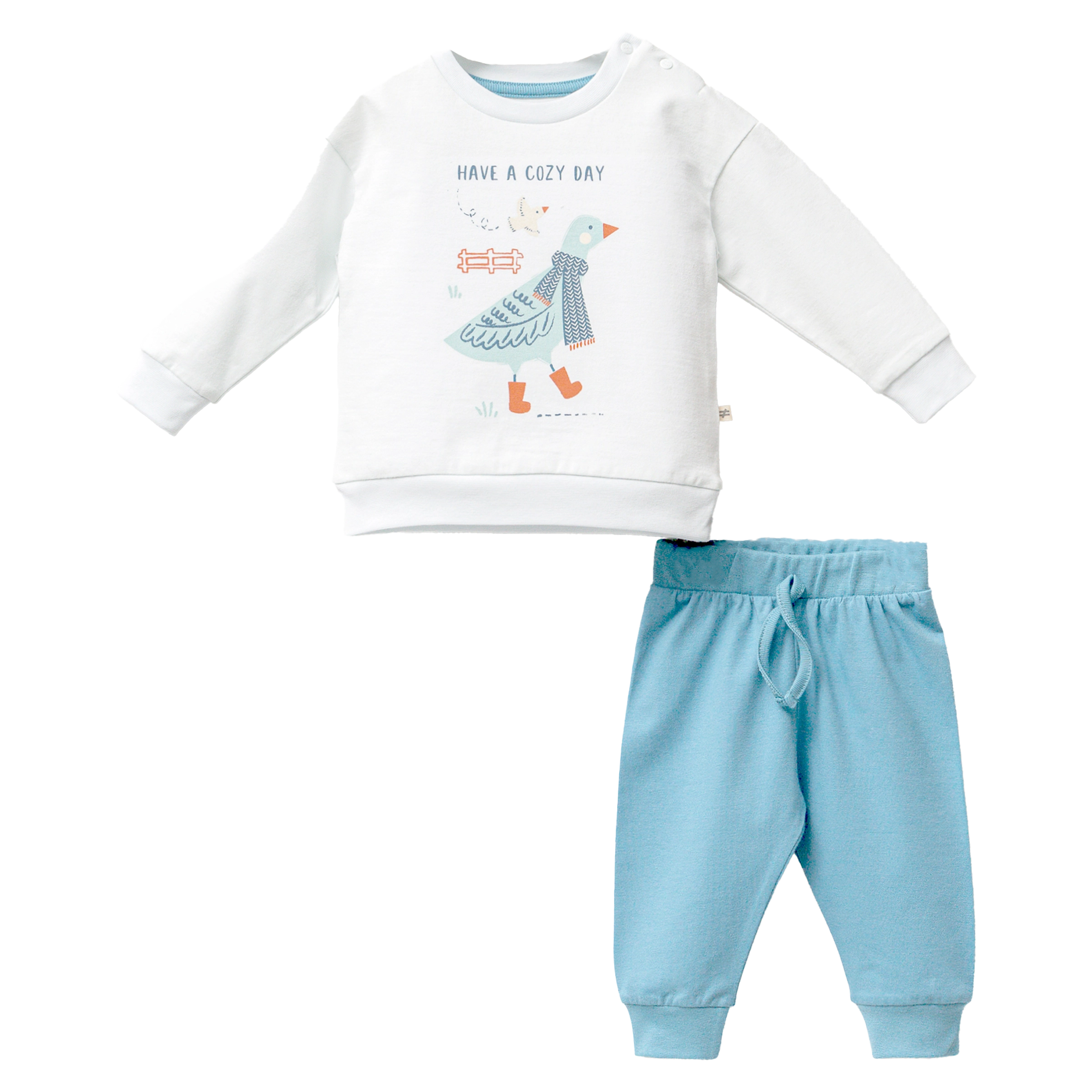 Versatile Casuals White Winter Goose Graphic Outfit