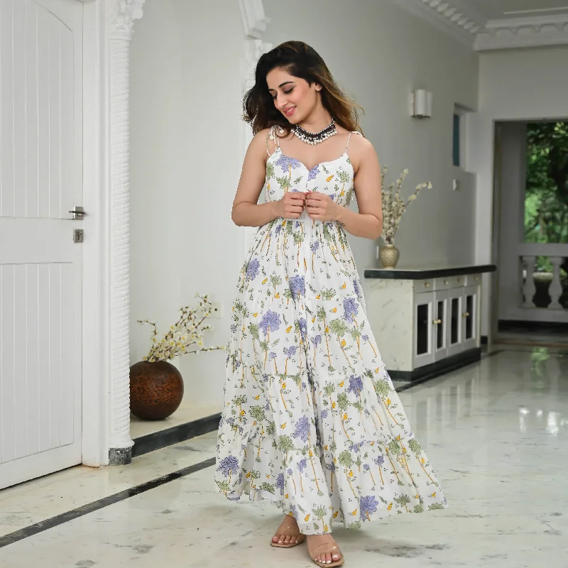 Cozy Street Style Bunaai Floral Jaal Printed Cotton Dress