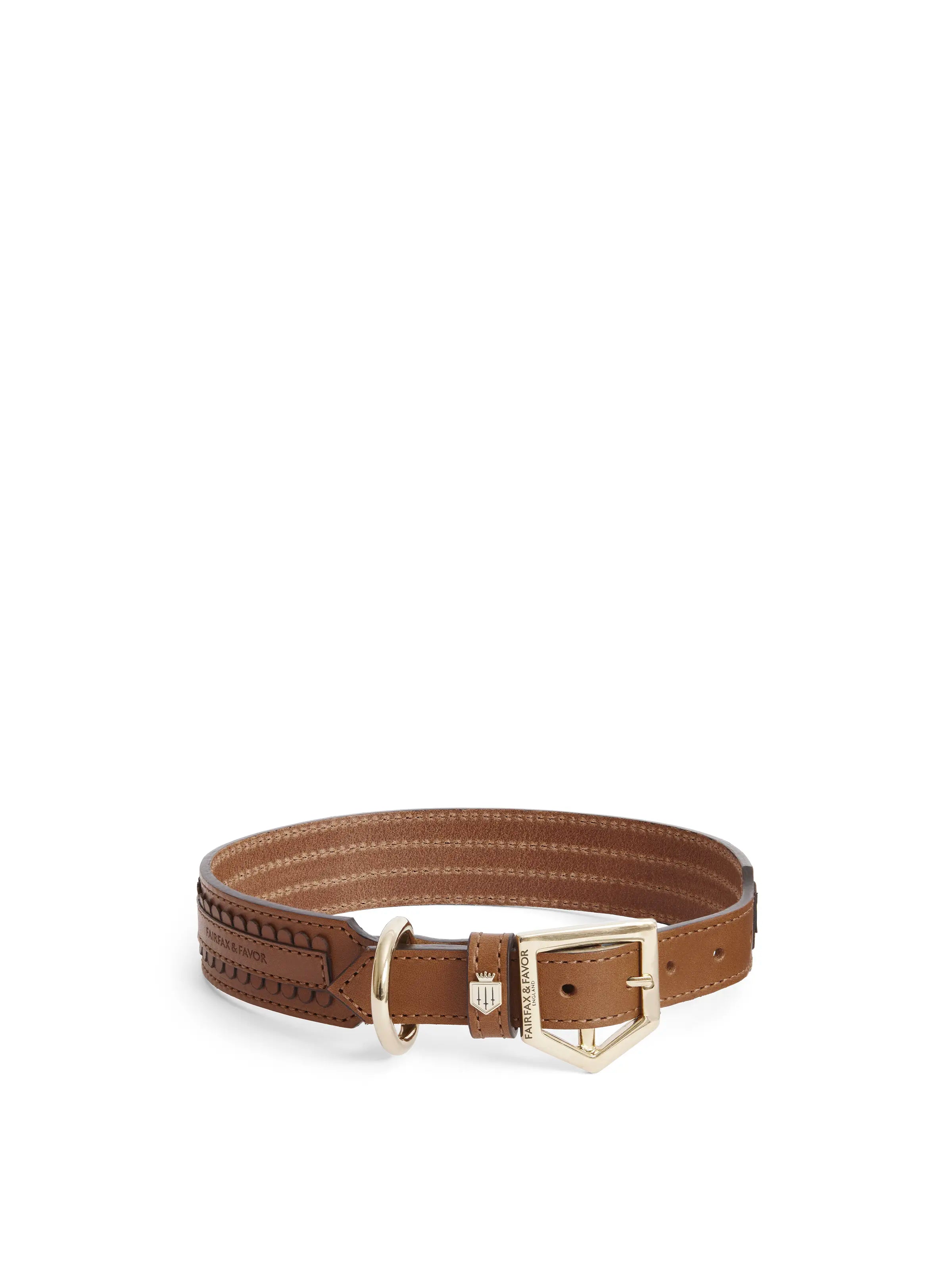 Soft Touch Bakewell Dog Collar - Tan Leather