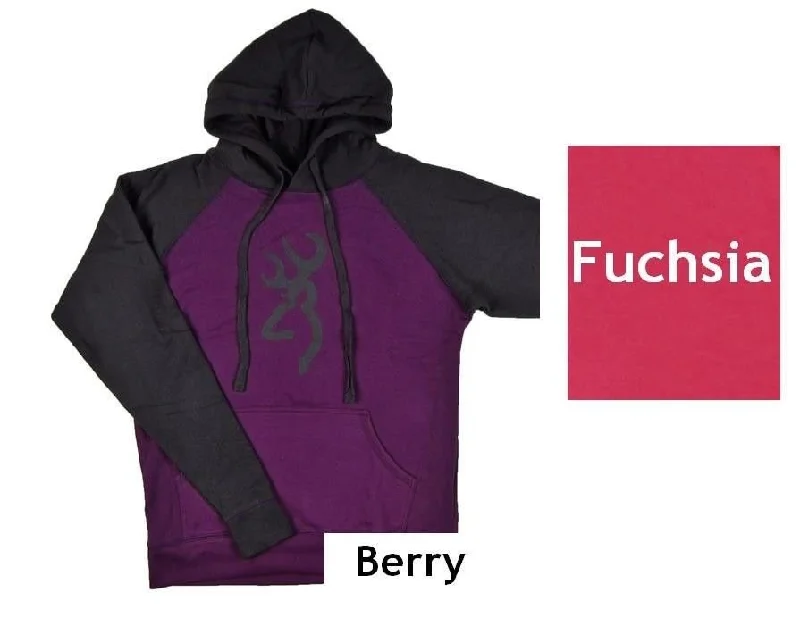 Cozy Look Browning Women's Buckmark Color Blocked Hoodie Sweatshirt, Small