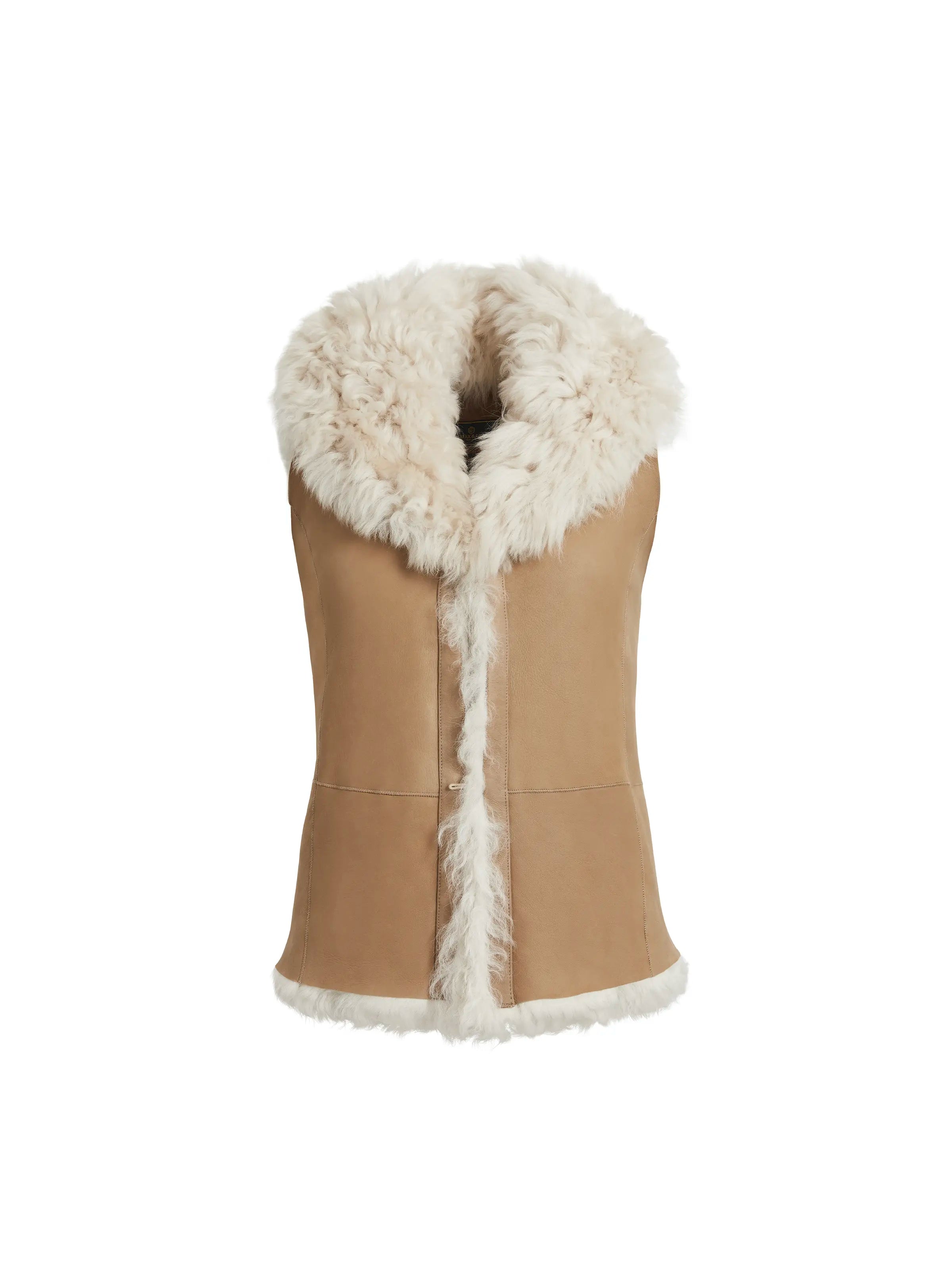 Trendy Items Reversible Elizabeth Gilet - Tan & Cream