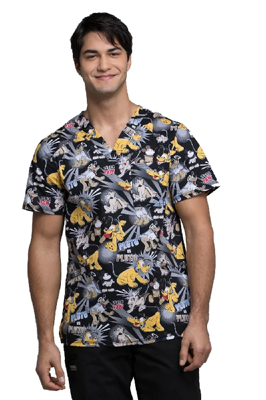 Cool Breeze At Night Cherokee Tooniforms Men's V-Neck Pluto Print Scrub Top Large Print Cool Breeze At Night Cherokee Tooniforms Men's V-Neck Pluto Print Scrub Top Large Print