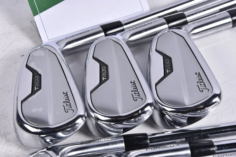 Soft Casuals Titleist T200 2021 Irons / 5-PW+GW / Stiff Flex AMT Black S300 Steel Shafts Soft Casuals Titleist T200 2021 Irons / 5-PW+GW / Stiff Flex AMT Black S300 Steel Shafts