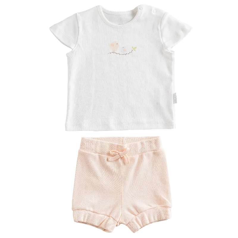 Cozy Vibes White Spring Birds Summer Outfit