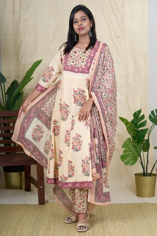 All-Day Comfort Women's Office Wear Cotton Block Printed Salwar Suit Online
