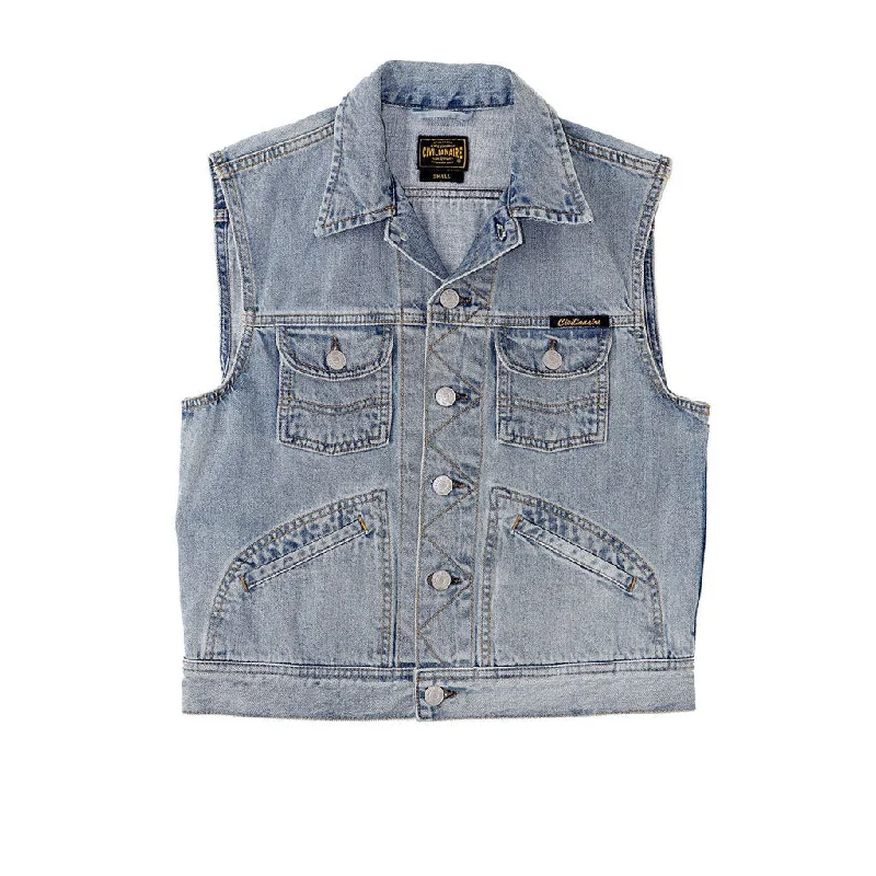 Cool Summer 5 Pocket 12.4 oz Denim Ranch Vest - Memphis Wash