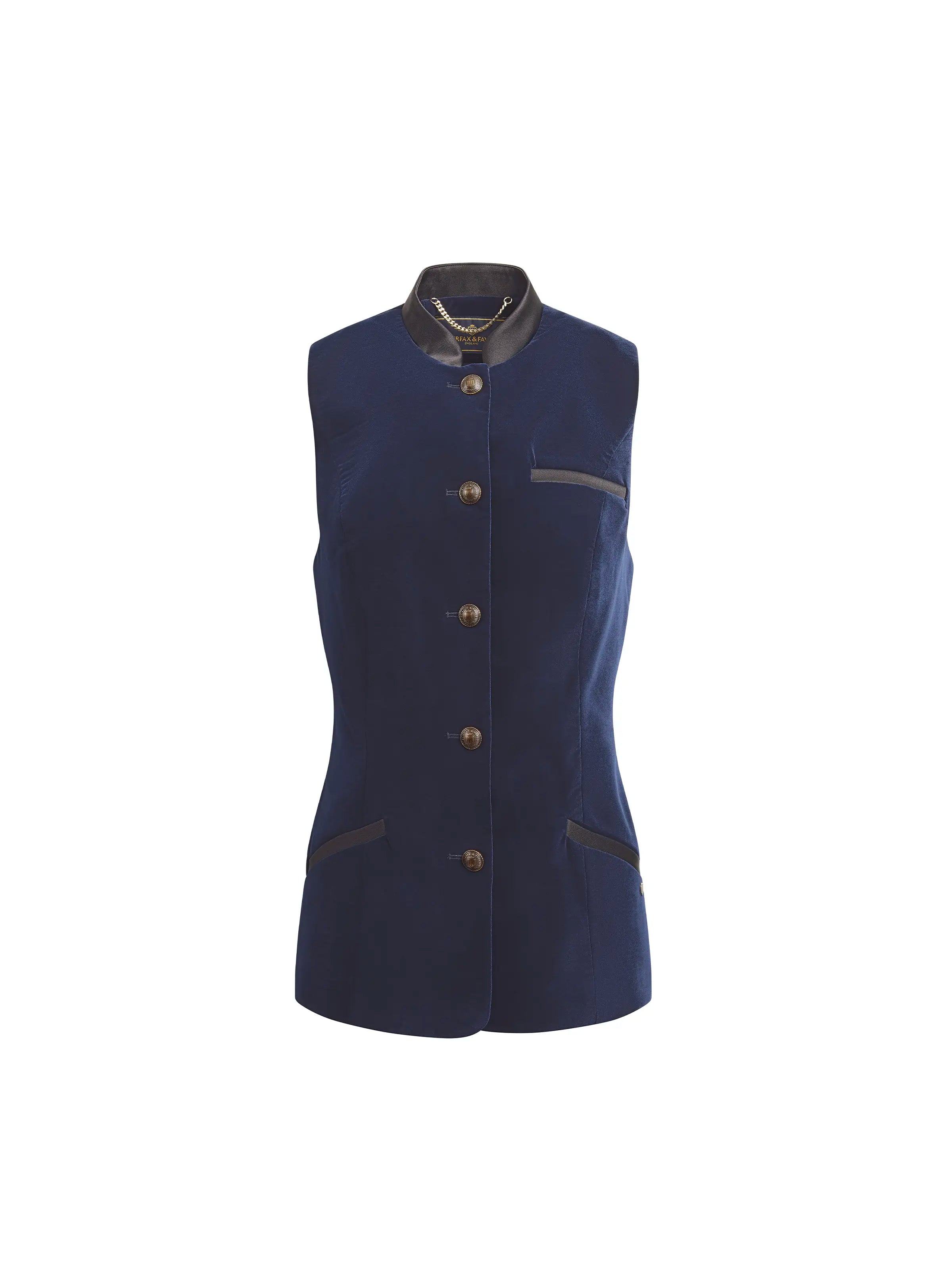 Fresh And Natural Madeline Gilet - Navy Velvet