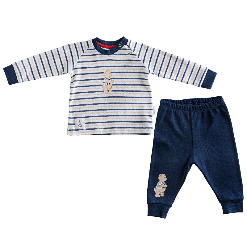 Effortless Dressing Navy Striped Sailor Bear Outfit