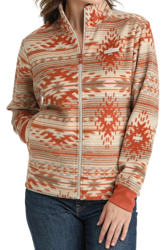 Casual Chic Cinch Women’s Southwestern Print Fleece Jacket