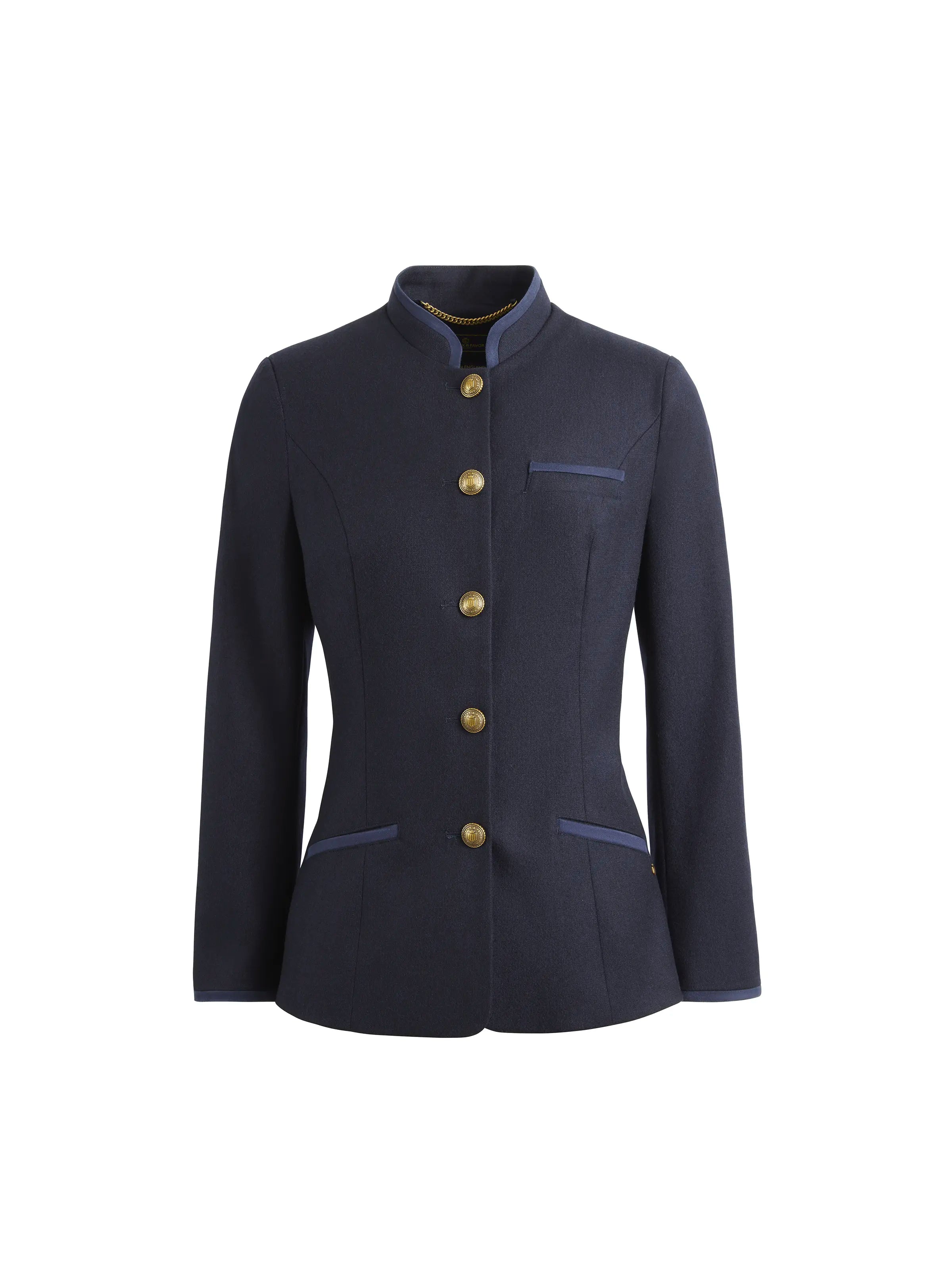 Effortless Elegance Madeline Jacket - Navy Melton Wool