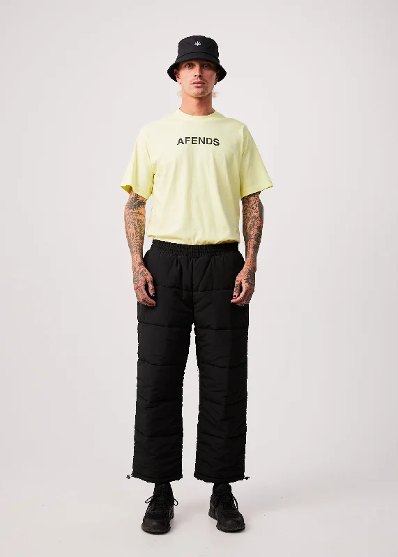 Relaxed Fashion AFENDS Unisex Pala - Unisex Puffer Pants - Black