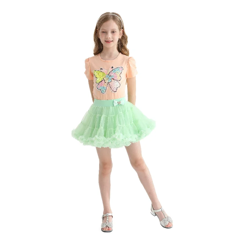 Classic Items Multicolor Selena Butterfly Skirt Outfit