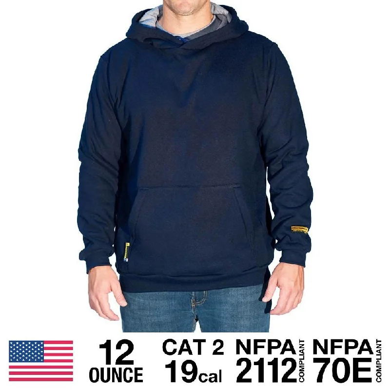 Minimal Classic Navy Flame Resistant Pullover Hooded Sweatshirt