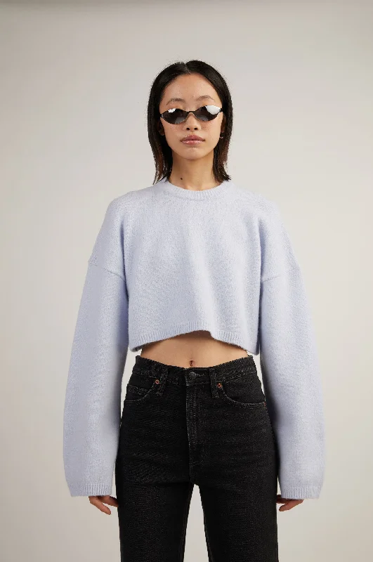 Comfortable Sweaters RELAXED FIT CROPPED SWEATER