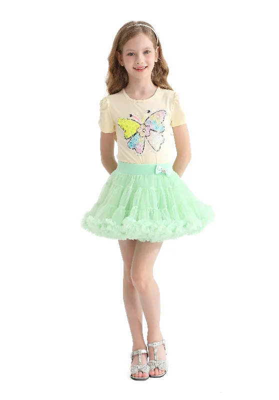 Warm Atmosphere Multicolor Abbey Butterfly Skirt Outfit