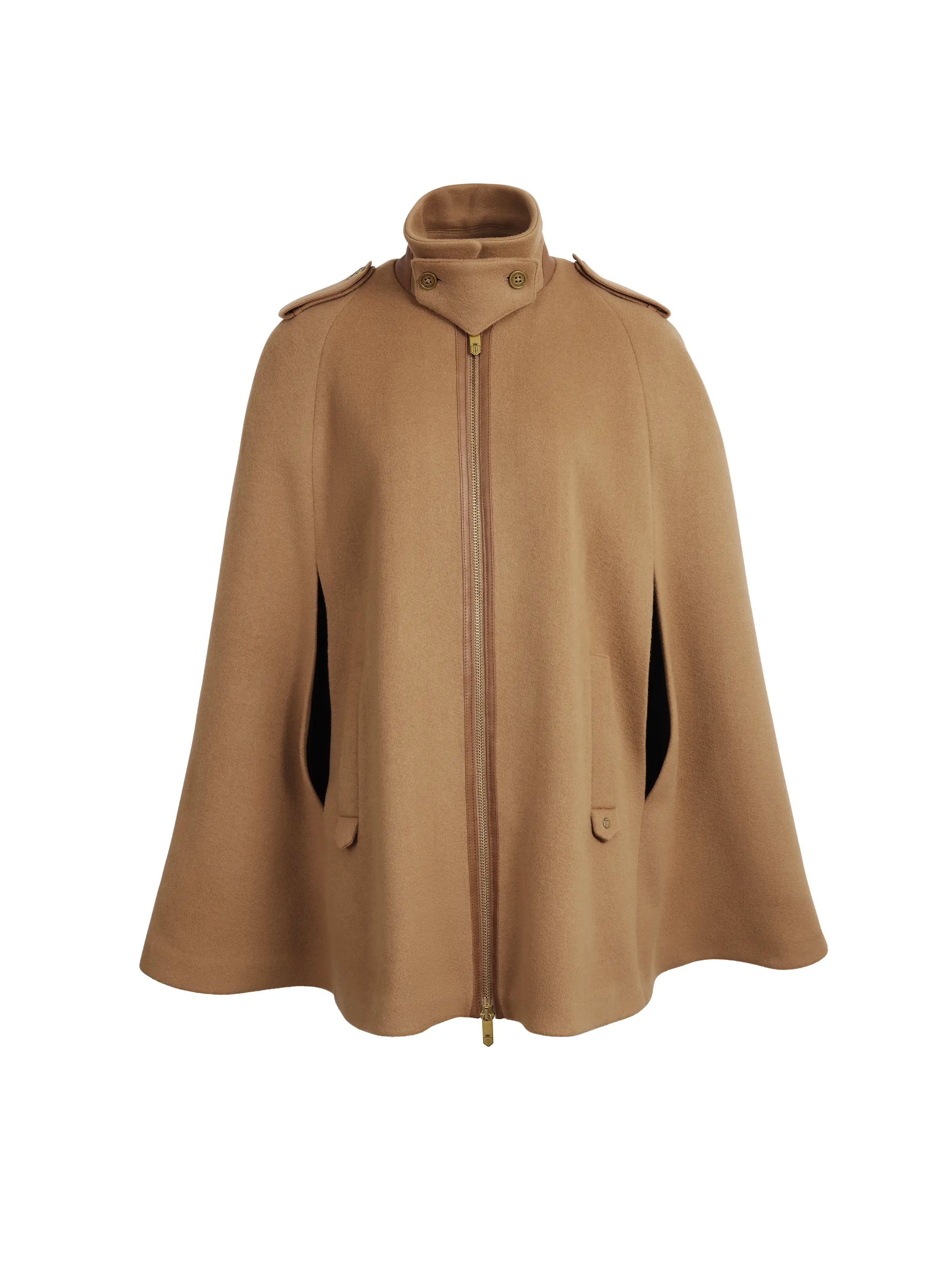 Casual And Versatile Ada Cape - Biscuit Wool