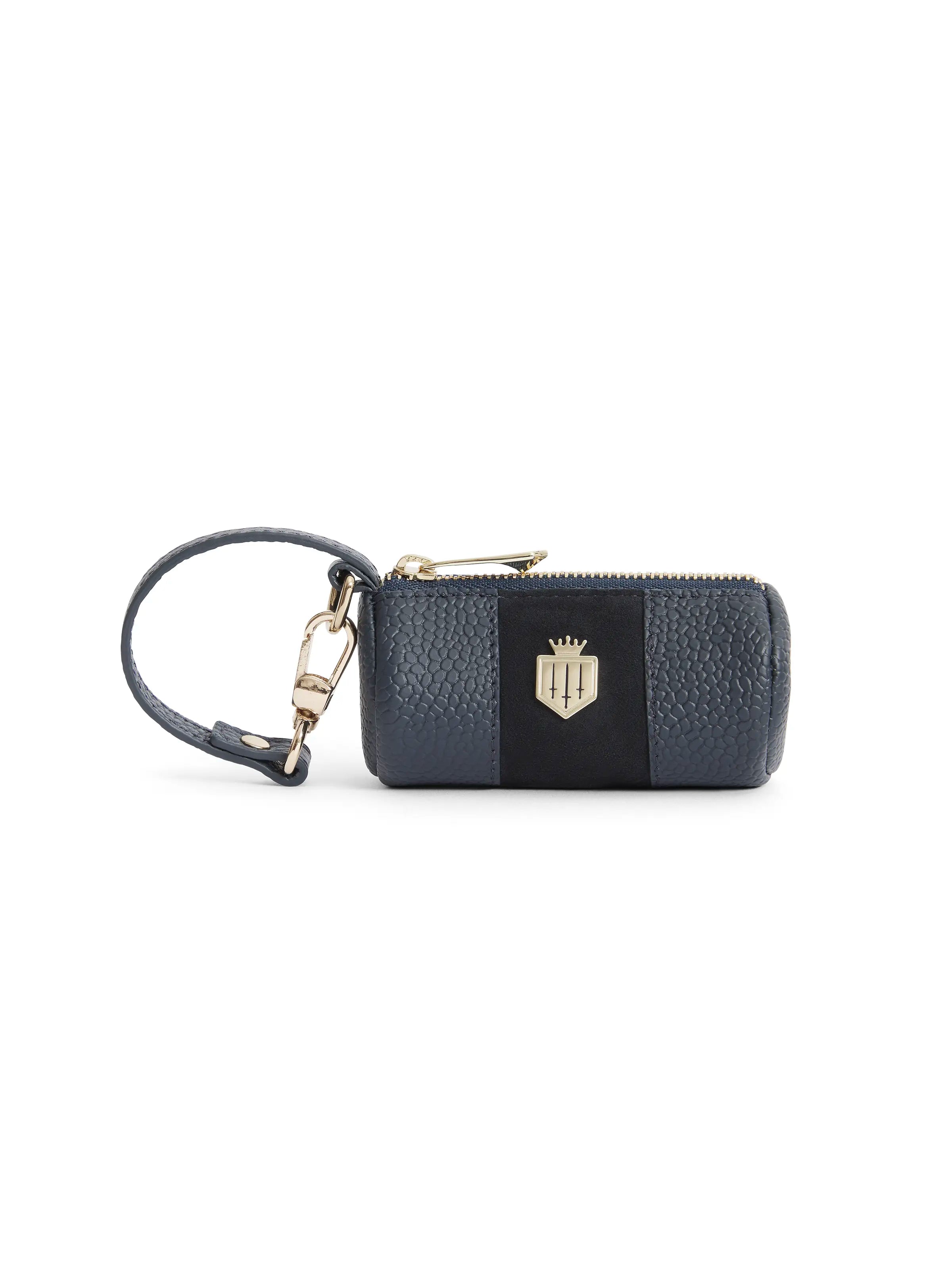 Simple Style Dog Bag Holder - Navy Scotchgrain