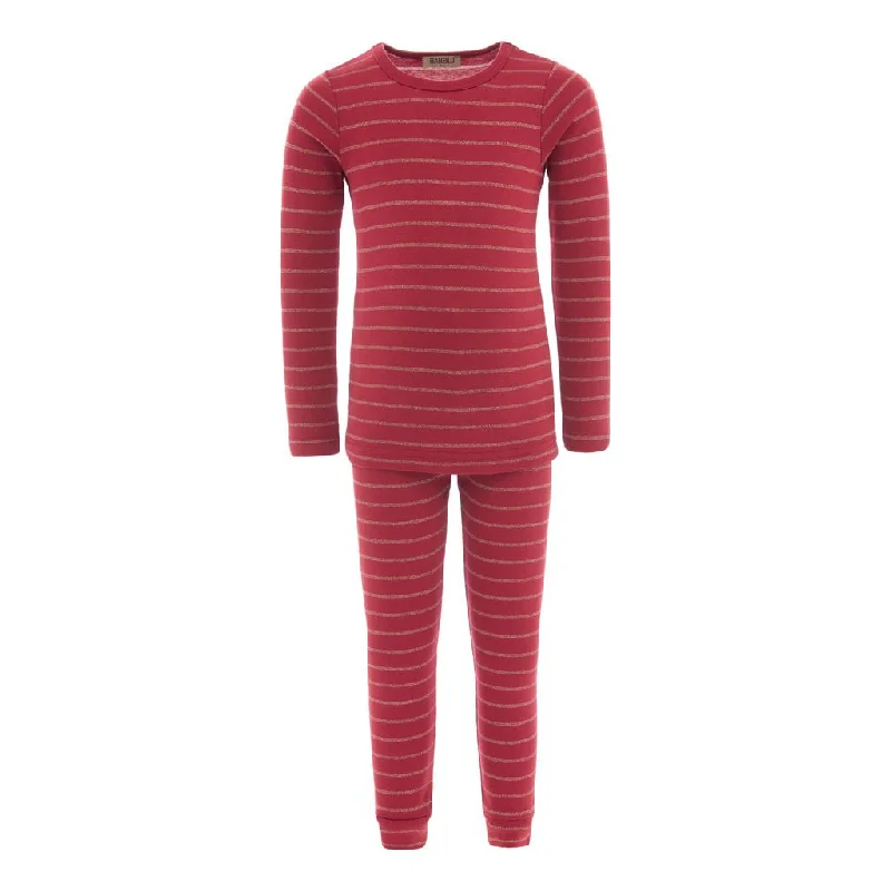 Comfortable Jeans Red Striped Modal Outfit