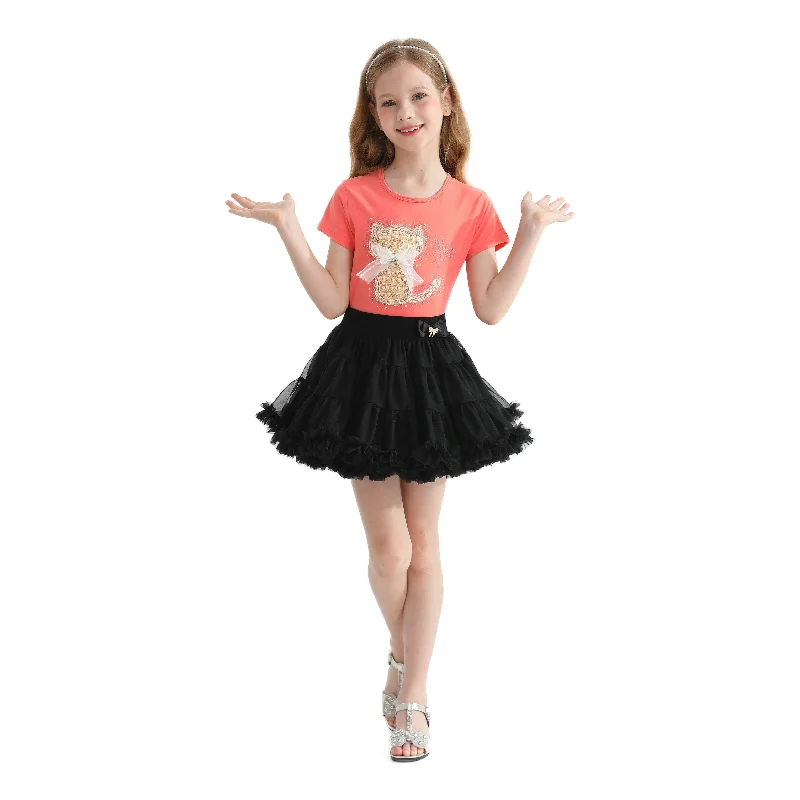 Cozy Footwear Multicolor Leslie Cat Skirt Outfit