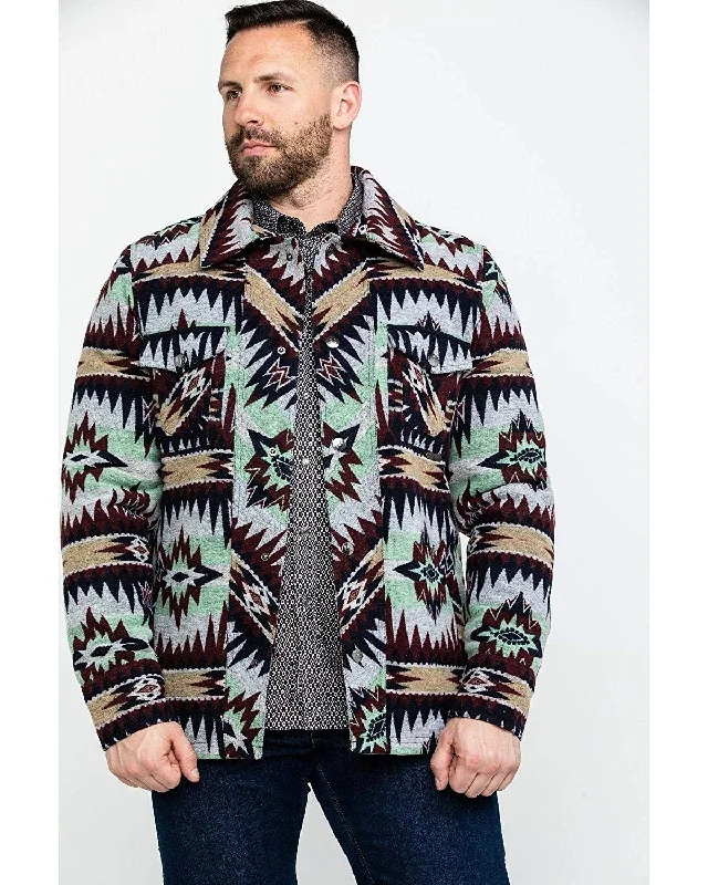 Relaxed Dresses Powder River Outfitters Men's Aztec Commander Wool Jacket - 92-2639, Green Relaxed Dresses Powder River Outfitters Men's Aztec Commander Wool Jacket - 92-2639, Green