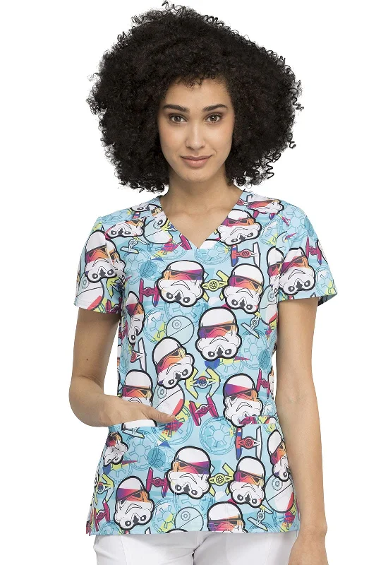Comfortable down Cherokee Uniforms Zuma Soft Touch Mock Wrap Scrub Top (2X) [Apparel]
