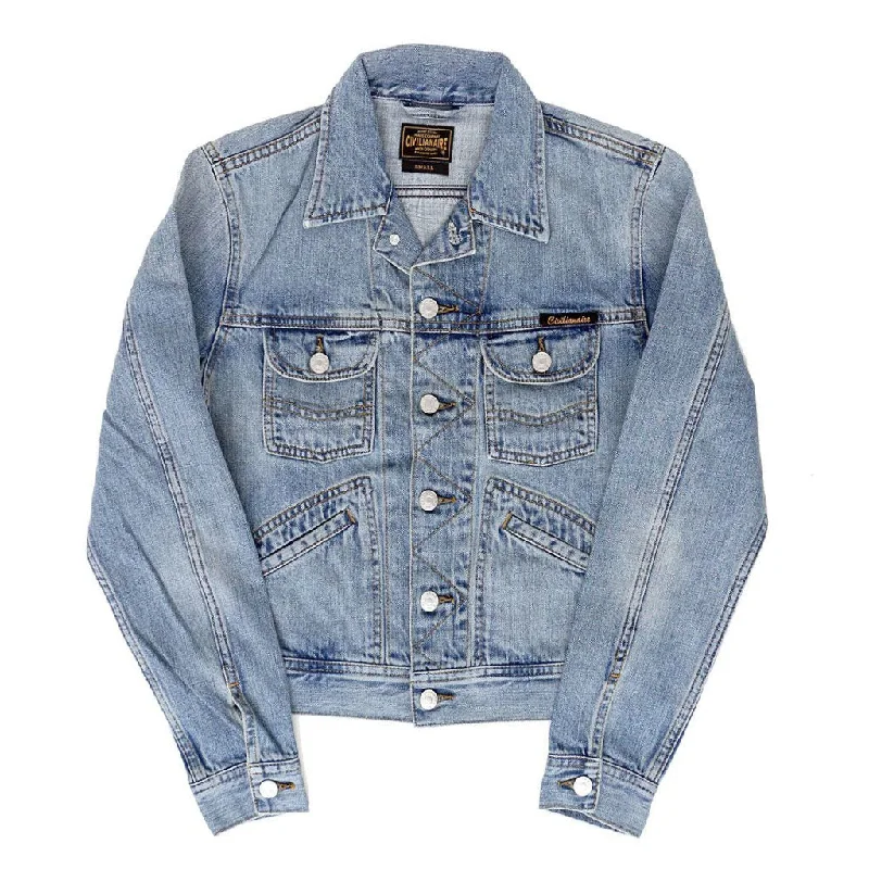 Relaxed Fit Wear 5 Pocket 12.4 oz Denim Ranch Jacket - Memphis Wash